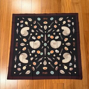 Luv Aj Black Nautical Shell Print Scarf
